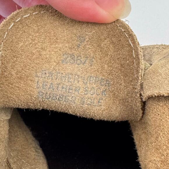 J. Crew Tan Suede Leather Made in Italy Lace Up Wedge Heel Booties Sz 7 Preppy - Picture 7 of 11